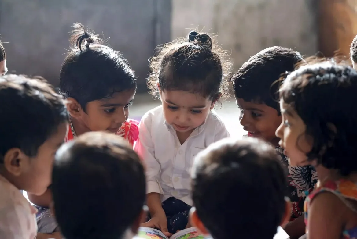 Children listening, responding and wondering together in a circle
